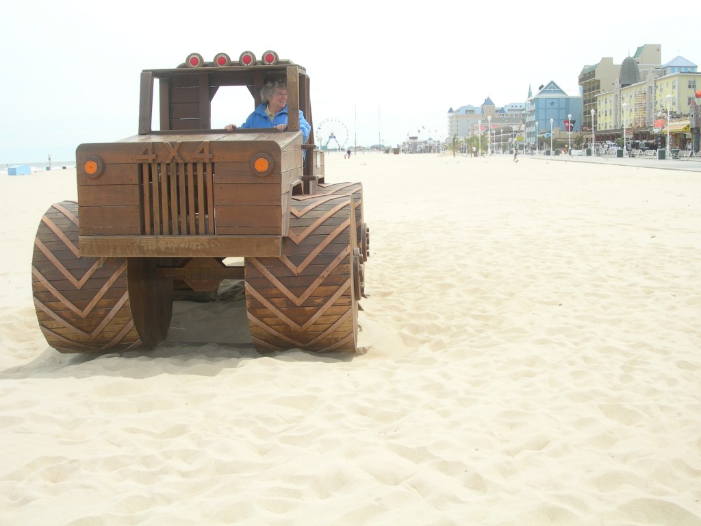 My mom, in Ocean City in 2008.